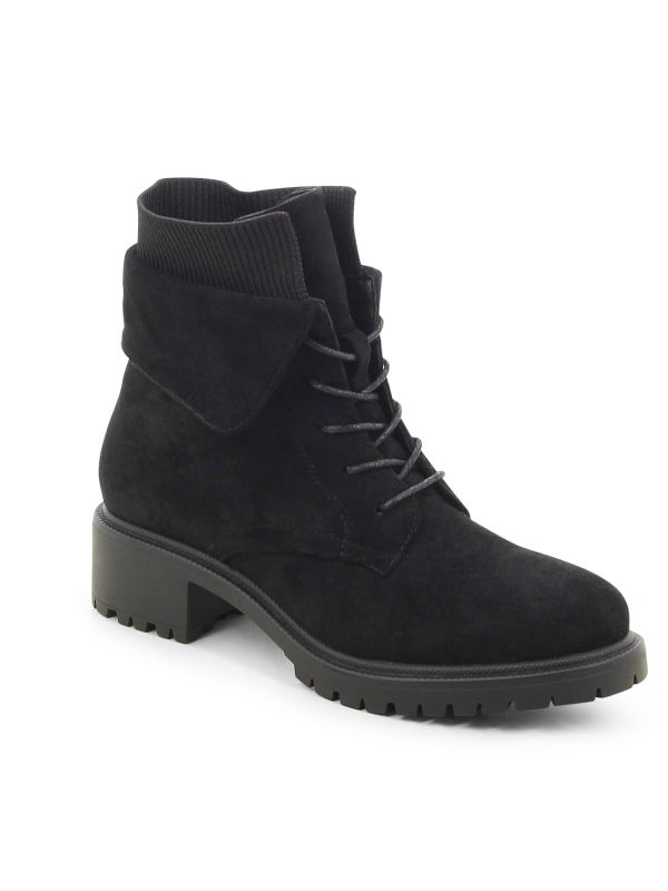 מגפוני נשים בסטייל צבאי עם בד ריב