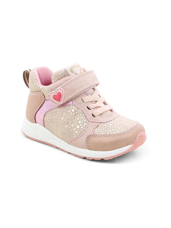 נעלי סניקרס לפעוטות בדוגמת לב מטאלית