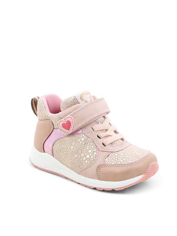 נעלי סניקרס לפעוטות בדוגמת לב מטאלית