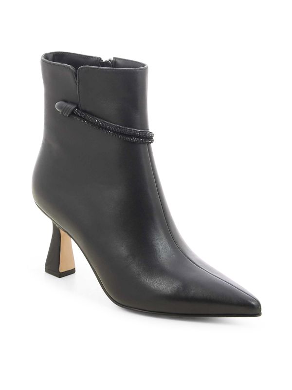 מגפוני שפיץ עם עקב בינוני לנשים