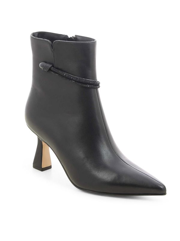 מגפוני שפיץ עם עקב בינוני לנשים