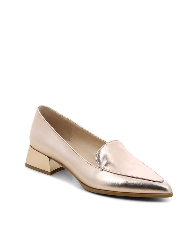 נעלי מוקסין מטאליות לנשים