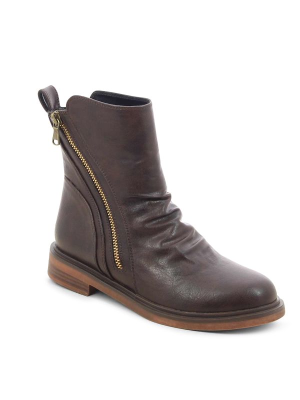 מגפוני נשים עם רוכסן אלכסוני