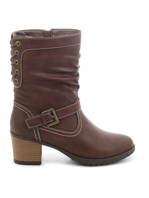 מגפוני עקב עם רכיסה אחורית לנשים