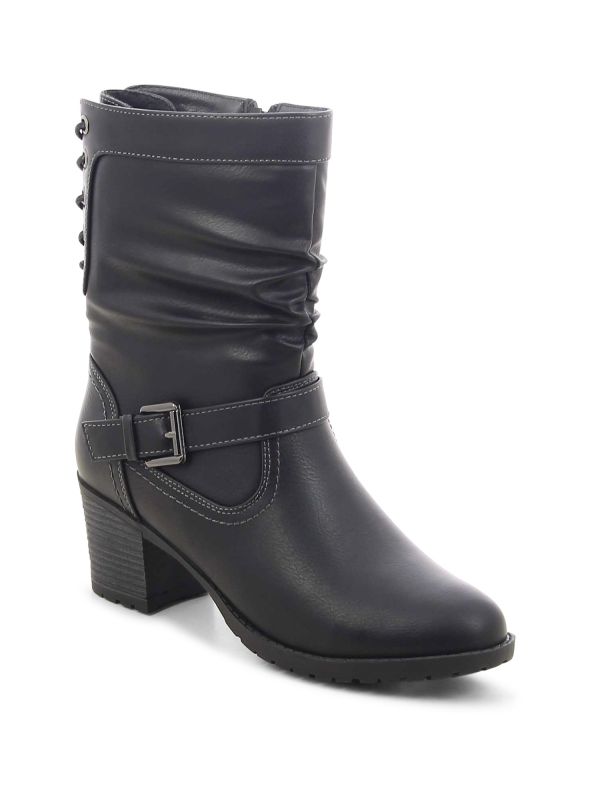 מגפוני עקב עם רכיסה אחורית לנשים