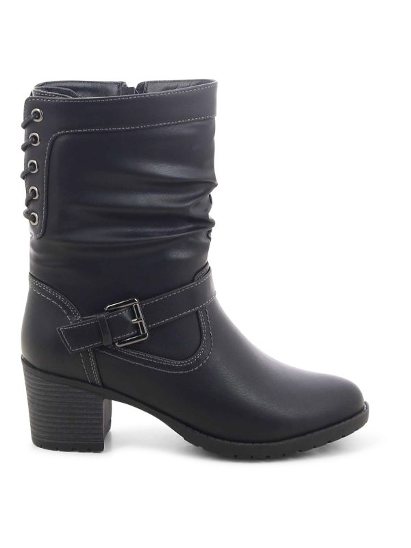 מגפוני עקב עם רכיסה אחורית לנשים