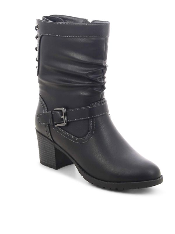 מגפוני עקב עם רכיסה אחורית לנשים