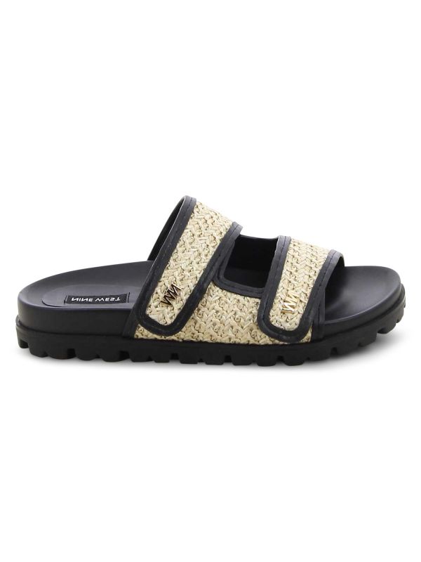 כפכפים שטוחים לנשים עם רצועות קלועות