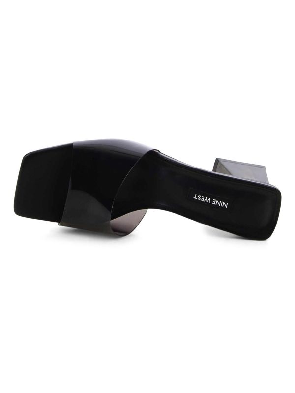 כפכפים לנשים עם רצועה ועקב שקוף