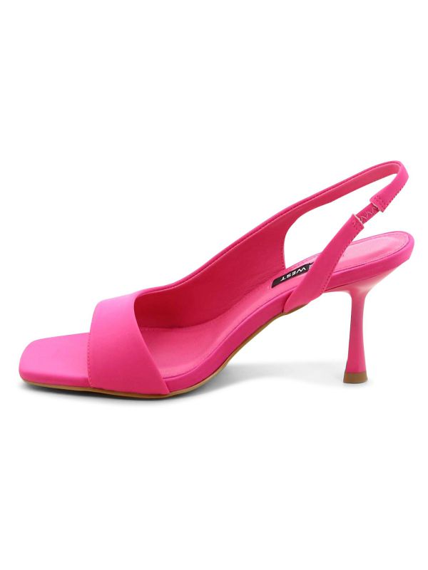 נעלי נשים עם רצועה אה סימטרית ועקב גבוה