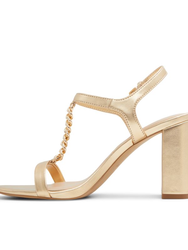 CLELIA - סנדלי צ’אנקי עם שרשרת מוזהבת לנשים
