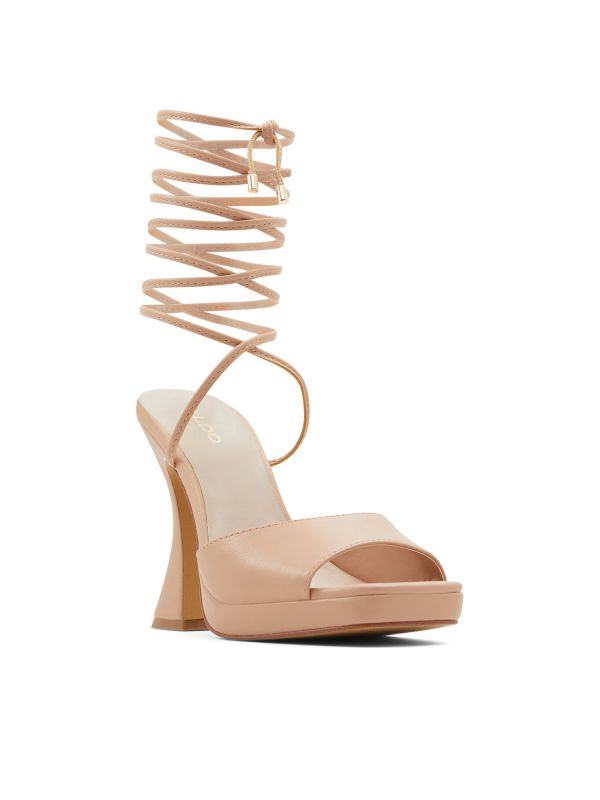 DAPHNEE - סנדלי עקב גבוהים עם רצועות מטפסות לנשים