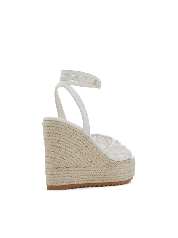 DELLEN - סנדלי אספדריל עם עקב רוקי גבוה לנשים