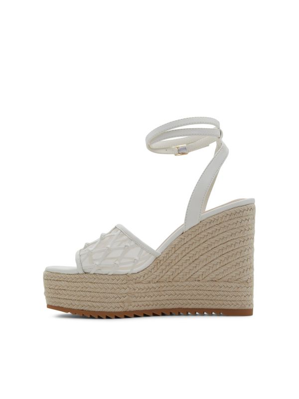 DELLEN - סנדלי אספדריל עם עקב רוקי גבוה לנשים