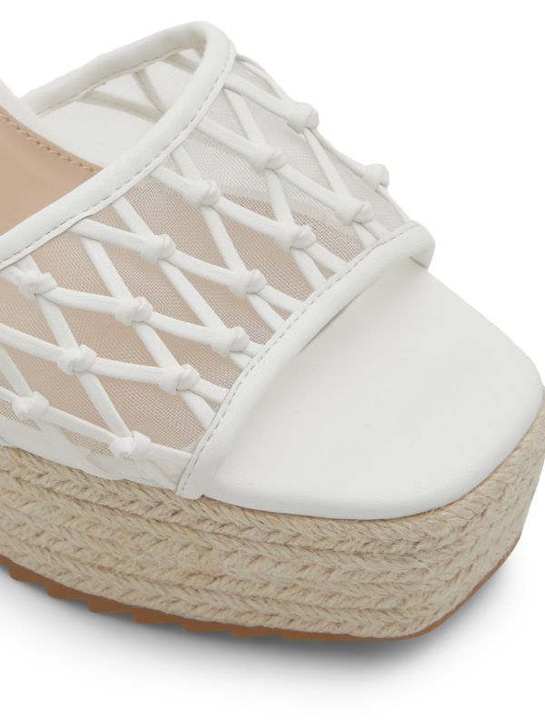 DELLEN - סנדלי אספדריל עם עקב רוקי גבוה לנשים