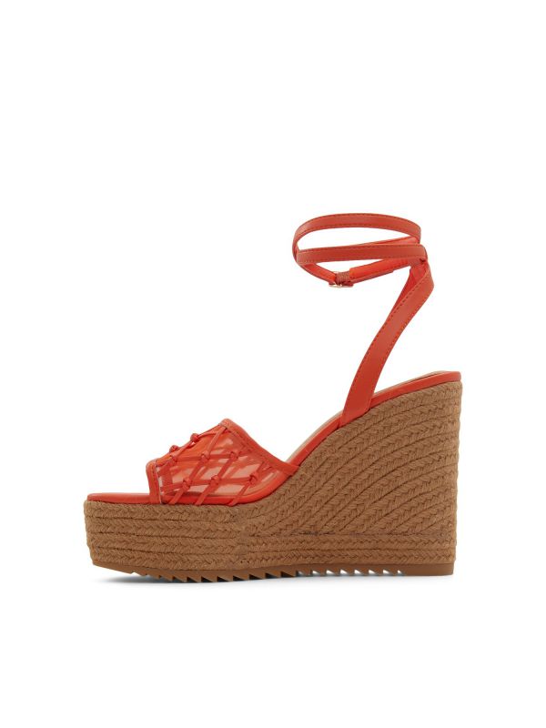 DELLEN - סנדלי אספדריל עם עקב רוקי גבוה לנשים