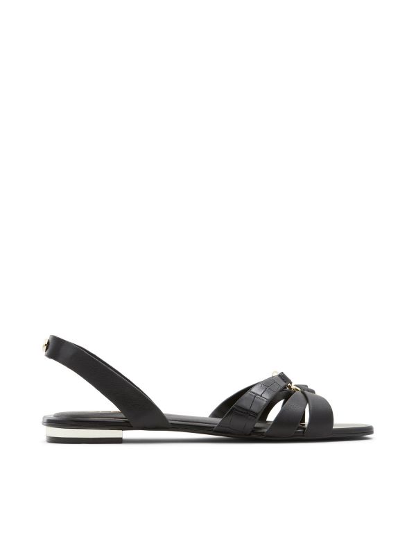 MARASSI - סנדלים שטוחים עם רצועות מוצלבות