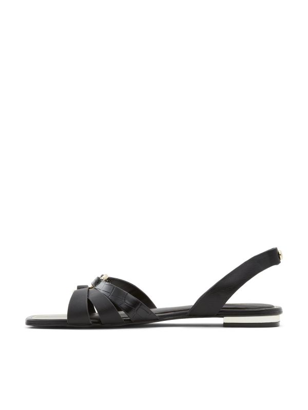 MARASSI - סנדלים שטוחים עם רצועות מוצלבות