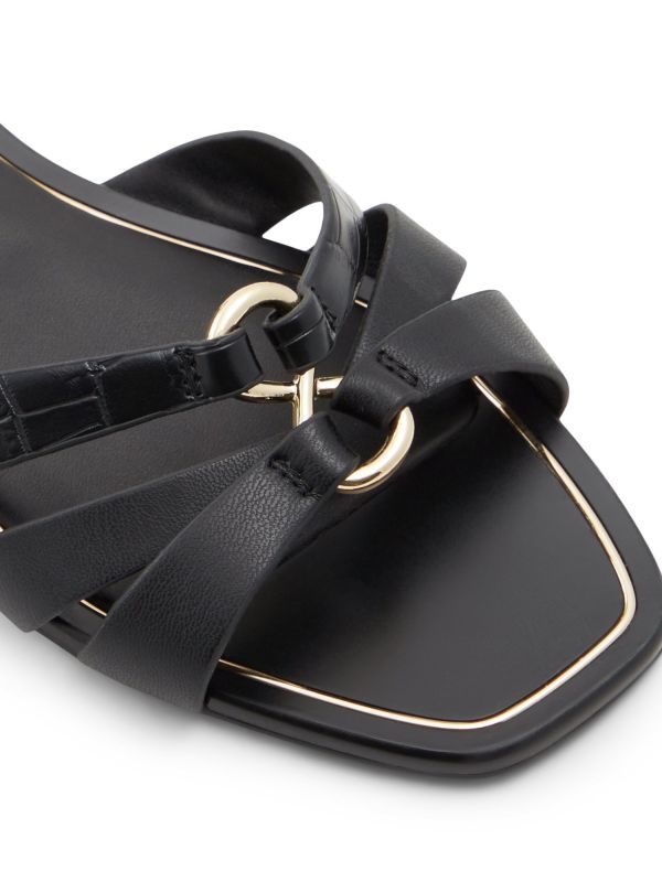 MARASSI - סנדלים שטוחים עם רצועות מוצלבות