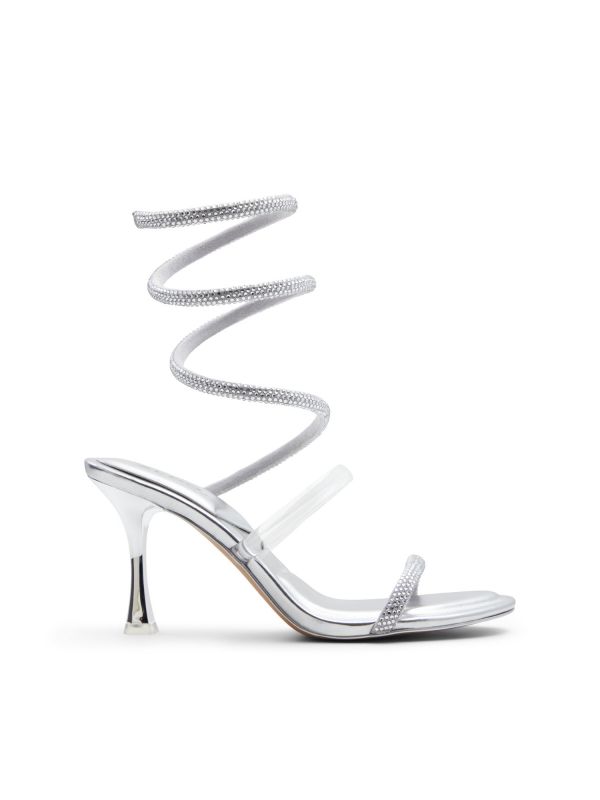 PIROUETTE - נעלי עקב עם רצועות מטפסות לנשים