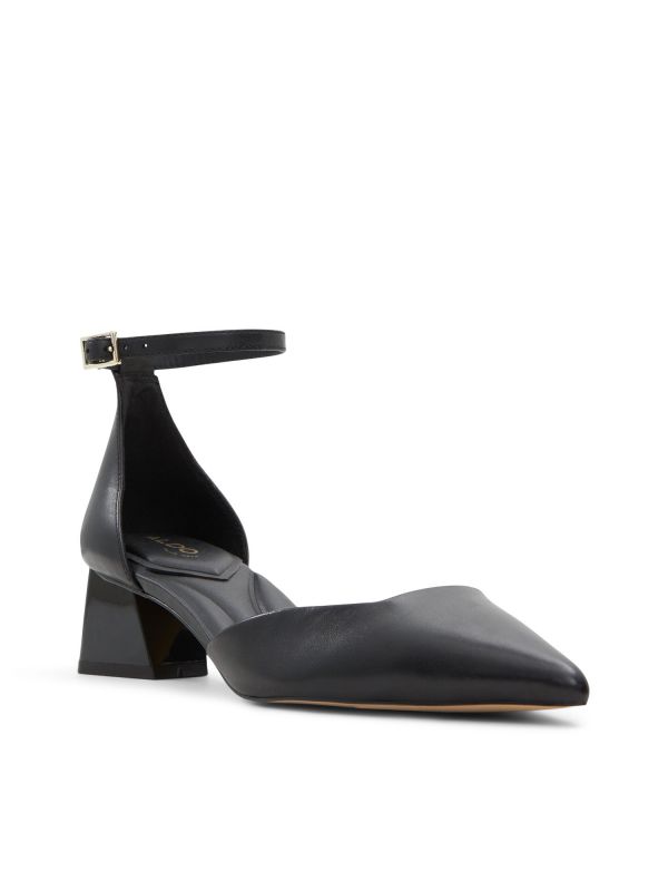 SABIYA - נעלי סירה עם עקב מרובע נמוך לנשים