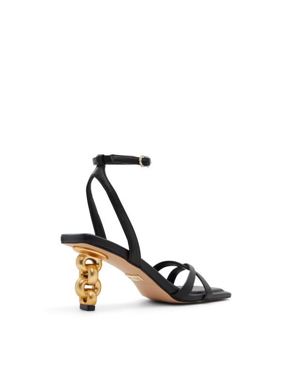 TULAH - סנדלי רצועות עם עקב שרשרת לנשים