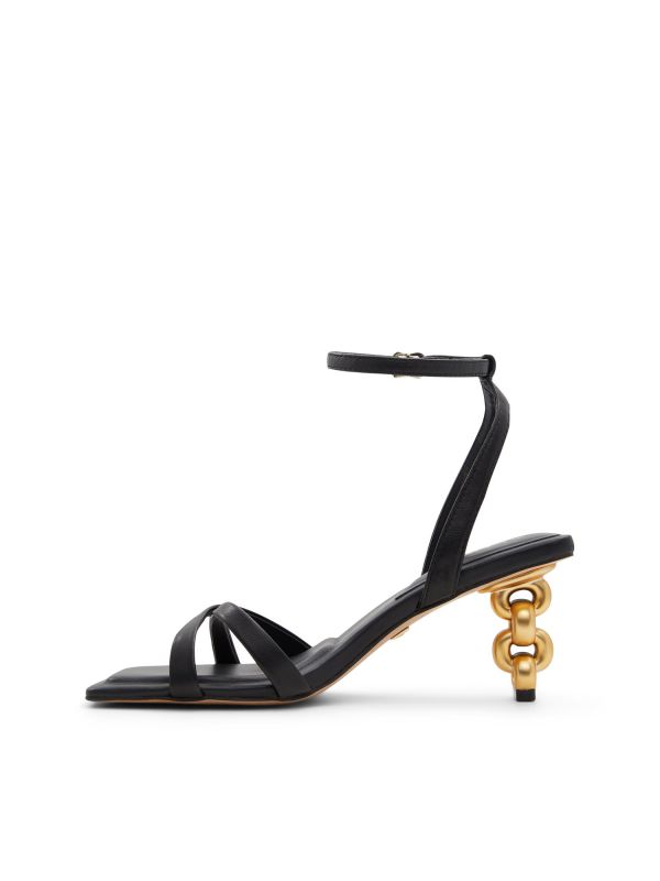 TULAH - סנדלי רצועות עם עקב שרשרת לנשים