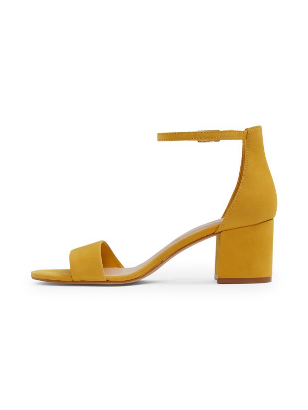 VILLAROSA - סנדלי עקב בינוני דוגמת נחש לנשים