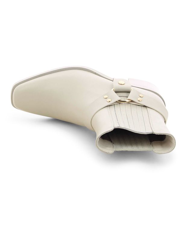 מגפוני בוקרים עם אבזם עגול לנשים