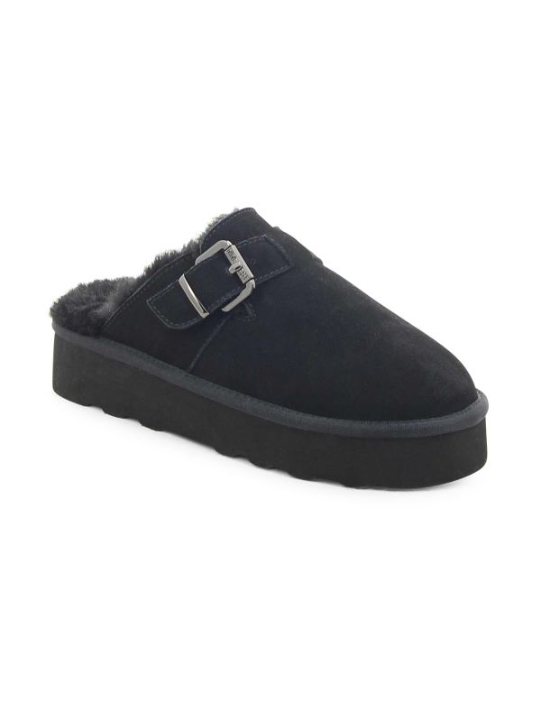 כפכפי פרווה עם אבזם לנשים