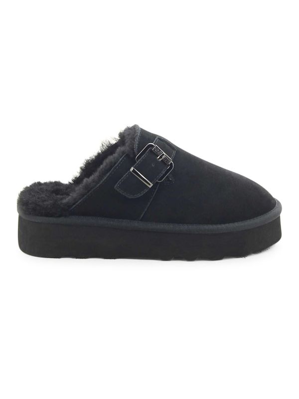 כפכפי פרווה עם אבזם לנשים