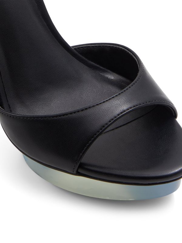 BOWPOUF - נעלי עקב גבוהות עם רצועות מטפסות לנשים