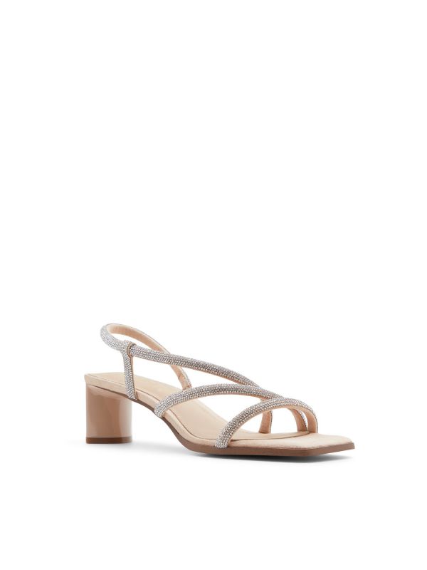 GANNATERIEL - נעלי עקב עם רצועות מנצנצות לנשים