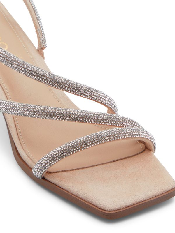 GANNATERIEL - נעלי עקב עם רצועות מנצנצות לנשים