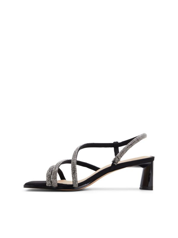 GANNATERIEL - נעלי עקב עם רצועות מנצנצות לנשים