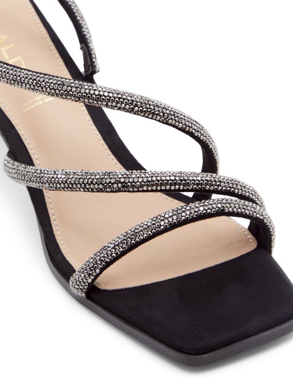 GANNATERIEL - נעלי עקב עם רצועות מנצנצות לנשים