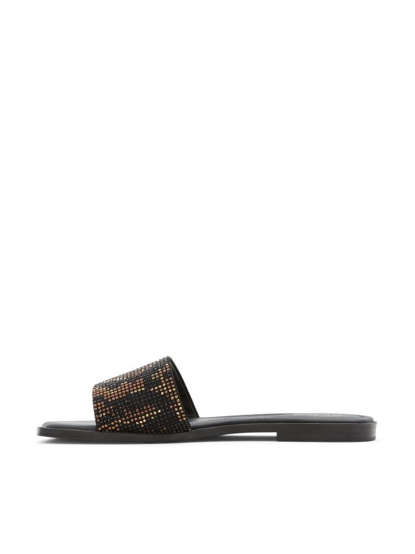 LAREINA - כפכפי נשים שטוחים עם דוגמת אבני