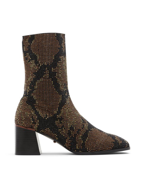 LARRGODIA - מגפוני עקב עם דוגמת אבנים לנשים