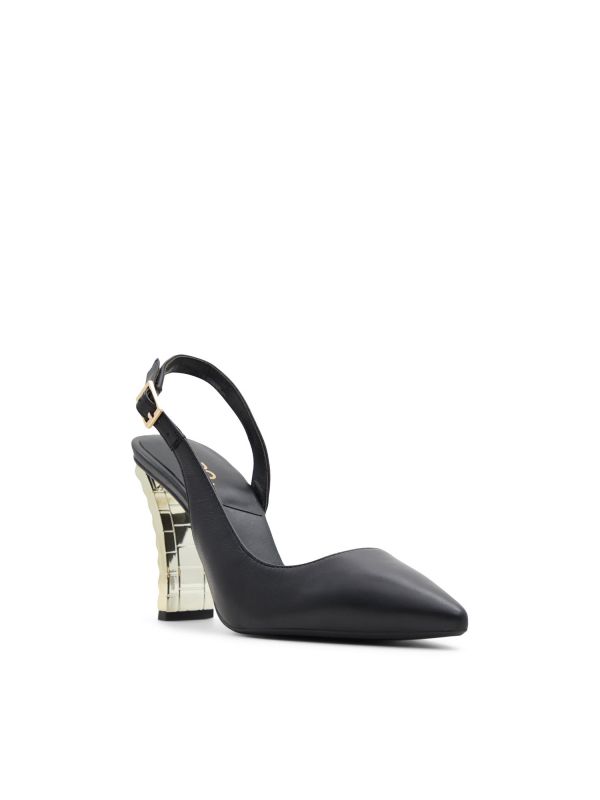 RADIA - נעלי סירה אה סימטריות עם עקב מוזהב