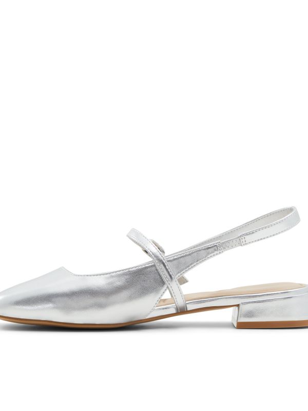 נעלי בלרינה מבריקות עם רצועה לנשים