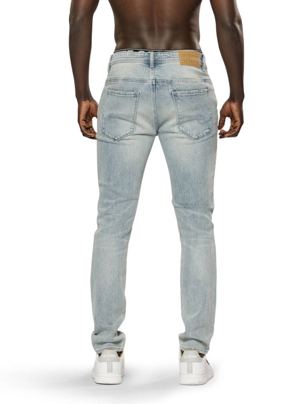 מכנסי ג’ינס MARTIN כחול בהיר עם קרעים לגברים