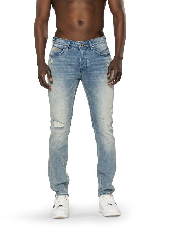 מכנסי ג’ינס MARTIN כחול בהיר עם קרעים לגברים