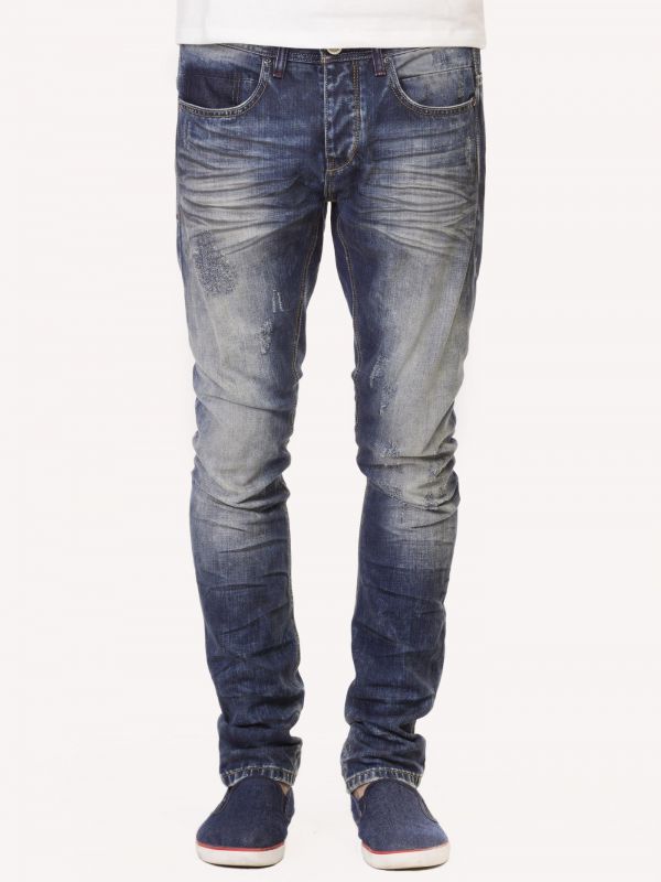 מכנסי ג’ינס MARTIN כחול בהיר עם קרעים לגברים