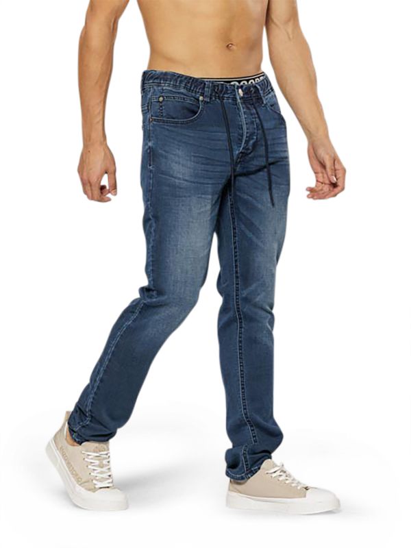 מכנסי ג’ינס JOGG ROOK כחול כהה עם שרוך לגברים