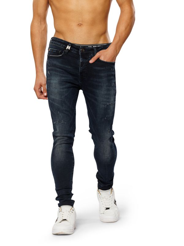 מכנסי ג’ינס SLIM MARTIN שחור-כחול לגברים