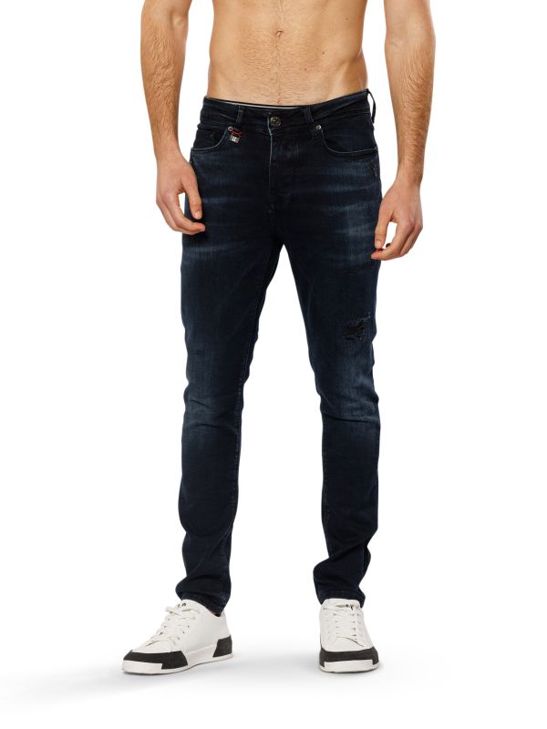 מכנסי ג’ינס SLIM MARTIN שחור-כחול לגברים