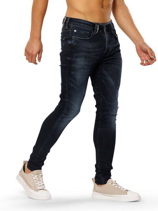 מכנסי ג’ינס SLIM MARTIN שחור-כחול לגברים