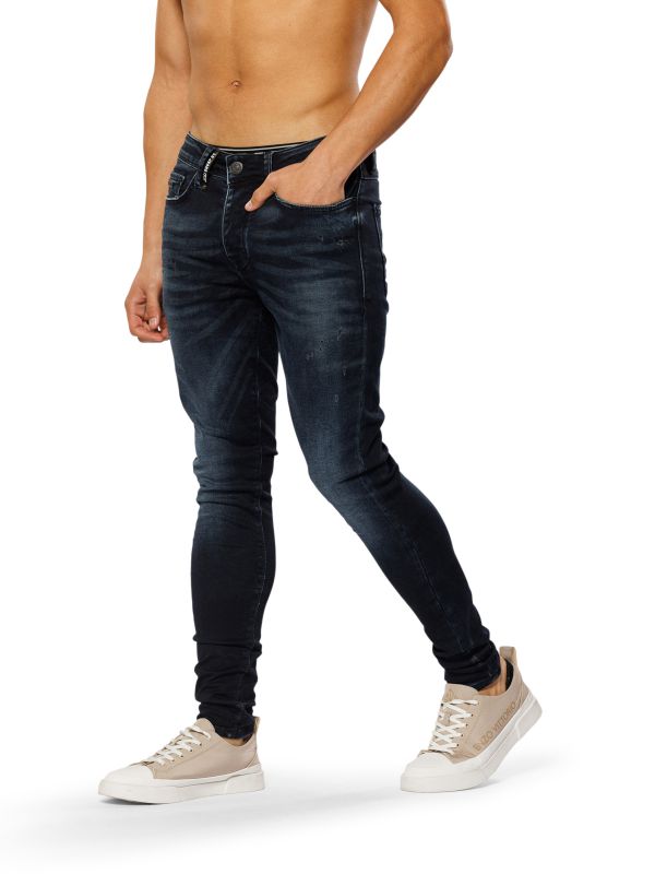 מכנסי ג’ינס SLIM MARTIN שחור-כחול לגברים