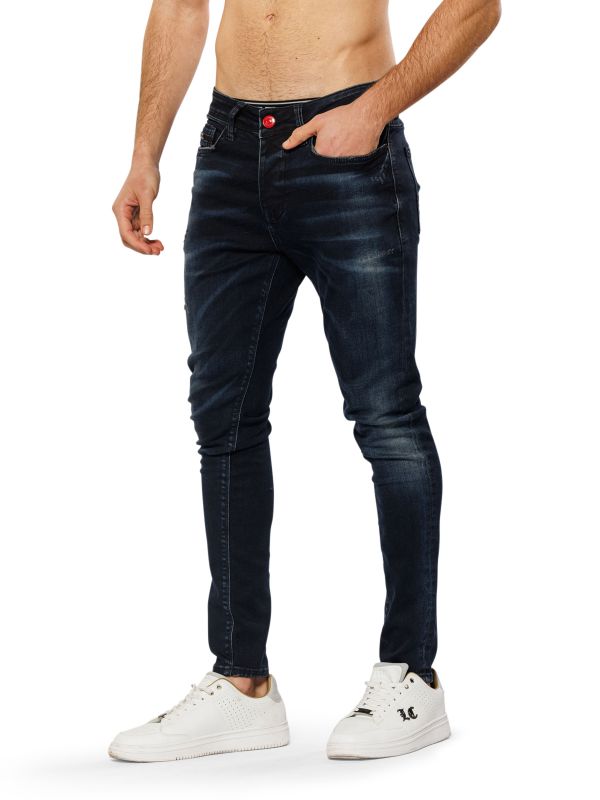 מכנסי ג’ינס SLIM MARTIN שחור-כחול לגברים