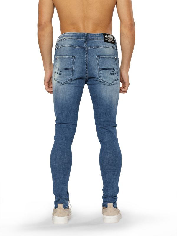 מכנסי ג’ינס SLIM MARTIN כחול בהיר עם קרעים לגברים